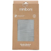 Miniboni Müslin Battaniye - Grey thumbnail 3