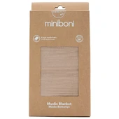 Miniboni Müslin Battaniye - Beige thumbnail 3