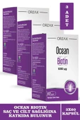 Ocean Biotin 5000 mcg 60 Kapsül 3 Adet thumbnail 1