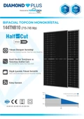 TommaTech 620Wp 144TNB M10 TopCon Diamond Plus Güneş Paneli thumbnail 3