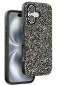 Onegif Apple iPhone 16 Plus Bright Simli Kapak - Gümüş thumbnail 1