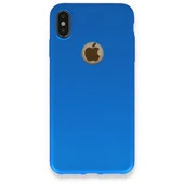 Newface Apple iPhone XS Max Kılıf First Silikon - Mavi thumbnail 3
