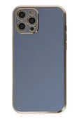Newface Apple iPhone 12 Pro Max Kılıf Volet Silikon - Mavi thumbnail 2