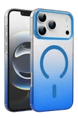 Newface Apple iPhone 17 Pro Max Glossy Magsafe Kapak - Mavi thumbnail 1