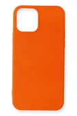 Newface Apple iPhone 12 Mini Kılıf First Silikon - Turuncu thumbnail 1