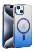 Newface Apple iPhone 15 Plus Glossy Magsafe Kapak - Mavi thumbnail 1