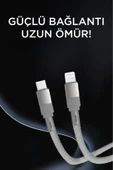 Şarj Kablosu Type-C to Lightning Örgü Data Kablo U18 thumbnail 2