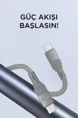 Şarj Kablosu Type-C to Type-C Örgü 60W Data Kablo U18 thumbnail 2