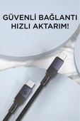 Şarj Kablosu Type-C to Type-C Örgü 60W Data Kablo U18 thumbnail 8