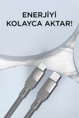 Şarj Kablosu Type-C to Lightning Örgü Data Kablo U18 thumbnail 3