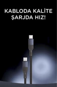 Şarj Kablosu Type-C to Type-C Örgü 60W Data Kablo U18 thumbnail 7