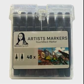 Mona Lisa Artists Touchblack Marker 48 Renk thumbnail 2