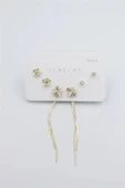 Çoklu Set Küpe - Altın thumbnail 1