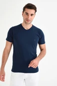 Dynamo  Erkek Basic Likralı V-Yaka T-shirt  - T-339 thumbnail 5