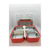 Vagonlıfe Lunch Box Çelik 1600ML Pembe BL2221-2 thumbnail 3