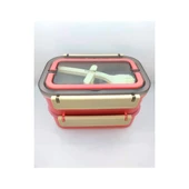 Vagonlıfe Lunch Box Çelik 1600ML Pembe BL2221-2 thumbnail 1