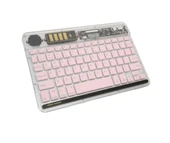 ZR612 Rgb Şeffaf Pembe Bluethooth Klavye thumbnail 1