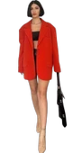 Oversize Ceket - KIRMIZI thumbnail 2