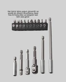 Ergonomik 16 Parça Bits Tornavida Uç Ve Adaptör Seti thumbnail 6