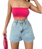 Denim Şort Cepli thumbnail 2