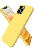 Newface Apple iPhone 12 Pro Kılıf First Silikon - Sarı thumbnail 1