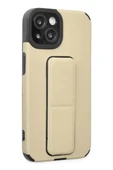 Newface Apple iPhone 14 Plus Kılıf Mega Standlı Silikon - Gold thumbnail 2