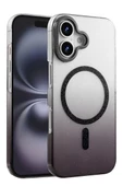 Newface Apple iPhone 16 Plus Glossy Magsafe Kapak - Siyah thumbnail 1