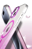 Newface Apple iPhone 14 Glossy Magsafe Kapak - Pembe thumbnail 3