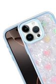 Newface Apple iPhone 14 Pro Max Lumi Desenli Kapak - Mavi thumbnail 2