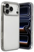 Newface Apple iPhone 17 Pro Max Razer Lensli Silikon - Gümüş thumbnail 1