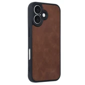 iPhone 16 Uyumlu Kılıf Aras Deri Kapak - Taba thumbnail 2