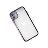 iPhone 12 Uyumlu Kılıf Element Silikon - Mor thumbnail 3