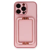 iPhone 13 Uyumlu Pro Max Kılıf Coco Elit Kapak - Pembe thumbnail 1