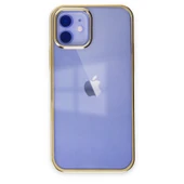 iPhone 12 Uyumlu Kılıf Element Silikon - Gold thumbnail 1