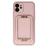 iPhone 12 Uyumlu Kılıf Coco Elit Kapak - Pembe thumbnail 1