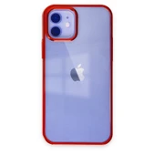 iPhone 12 Uyumlu Kılıf Element Silikon - Kırmızı thumbnail 1