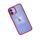 iPhone 12 Uyumlu Kılıf Element Silikon - Kırmızı thumbnail 3