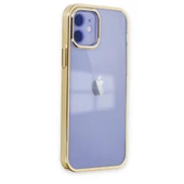iPhone 12 Uyumlu Kılıf Element Silikon - Gold thumbnail 2