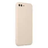 iPhone 7 Plus Uyumlu Kılıf First Silikon - Krem thumbnail 2