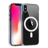 iPhone X Kılıf Magneticsafe Şeffaf Silikon - Şeffaf thumbnail 1