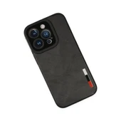 iPhone 14 Uyumlu Pro Kılıf Loop Deri Silikon - Siyah thumbnail 3
