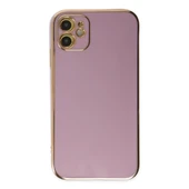 iPhone 12 Uyumlu Kılıf Volet Silikon - Mor thumbnail 2