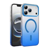 iPhone 17 Pro Max Uyumlu Glossy Magsafe Kapak - Mavi thumbnail 1