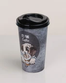 Kahve Bardağı - Kapaklı Desenli 650Ml thumbnail 3