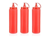 Ketçap Şişesi - 1000Ml Dev Boy Kırmızı 3 Adet thumbnail 1
