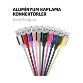 Tec Alumicable Iphone Şarj Kablosu 2DK16A Altın thumbnail 3