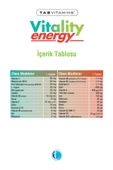 Tabvitamins Vitality Energy 30 Tablet 3 Adet thumbnail 2