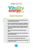 Tabvitamins Vitality Energy 30 Tablet 3 Adet thumbnail 4
