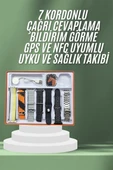 7 Kordonlu Akıllı Saat Plastik Kordon Hasır Kordon Çelik Kordon thumbnail 1