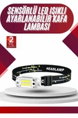 Yüksek Işıklı Şarjlı Ve Sensörlü Led Kafa Lambası Kamp Lambası thumbnail 2
